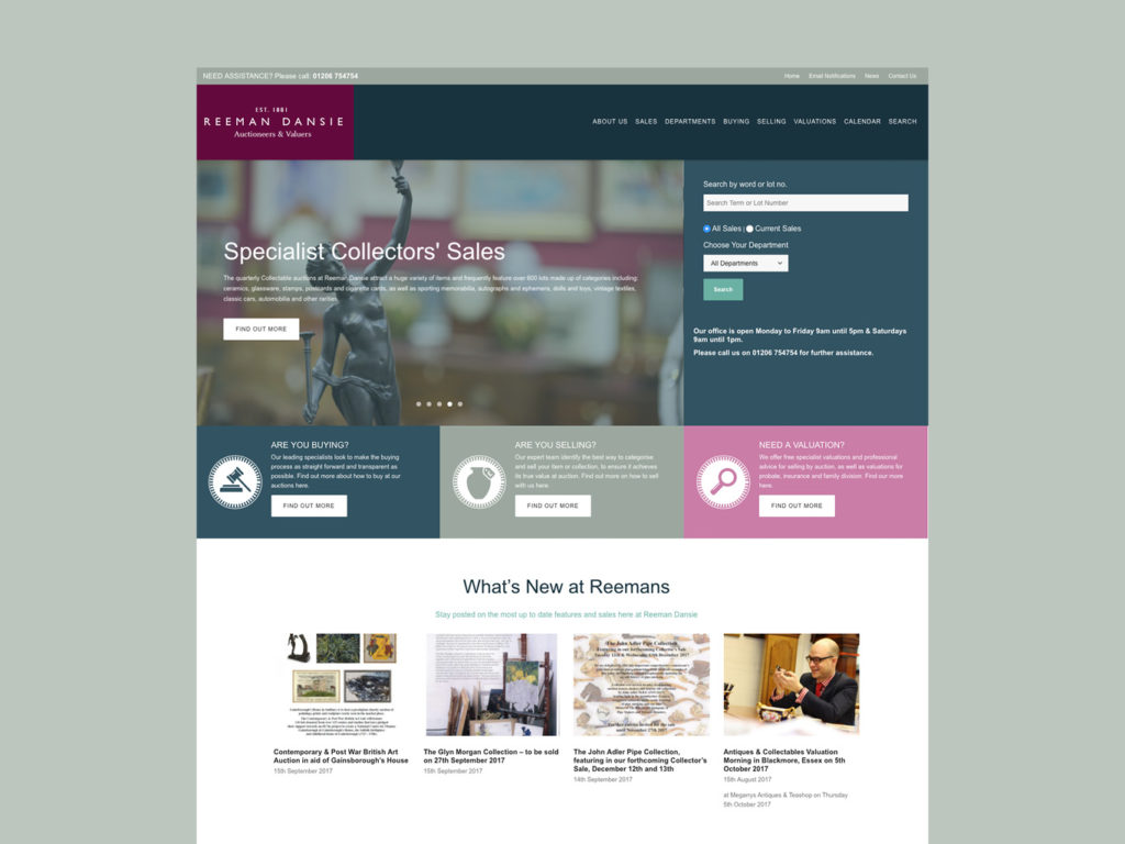 Reeman Dansie auctioneers website