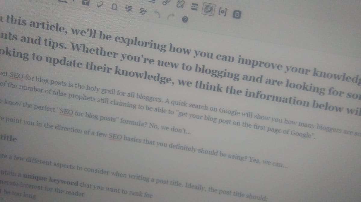 SEO for blog posts - improve your basic SEO knowledge