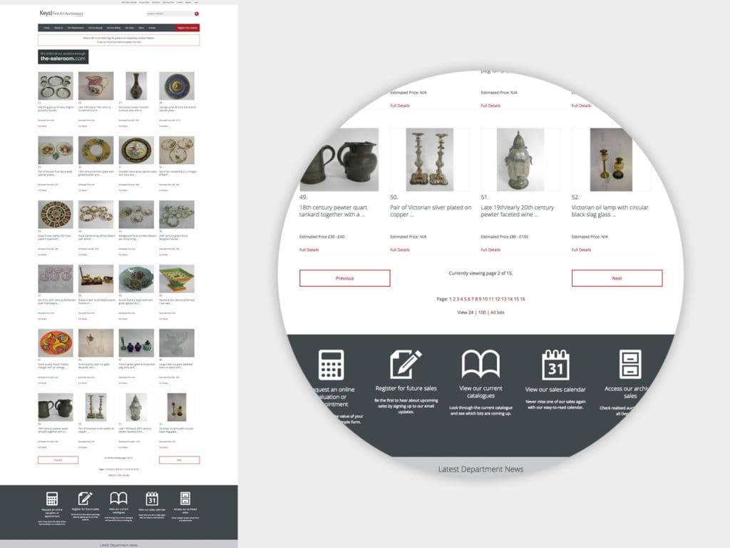 Keys Fine Art Auctioneers Website