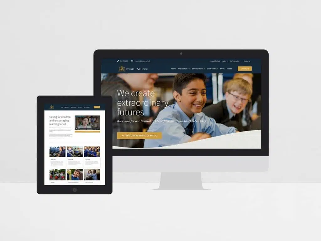 Ipswich School Website designed by Mackman