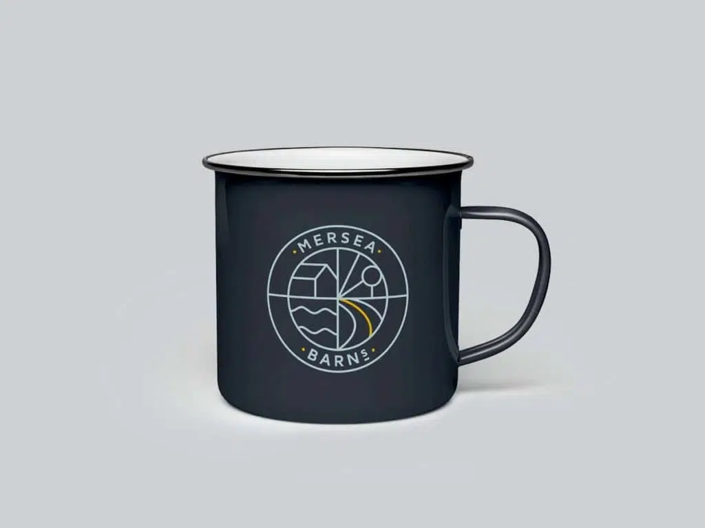 Mersea Barns mug designed by Mackman