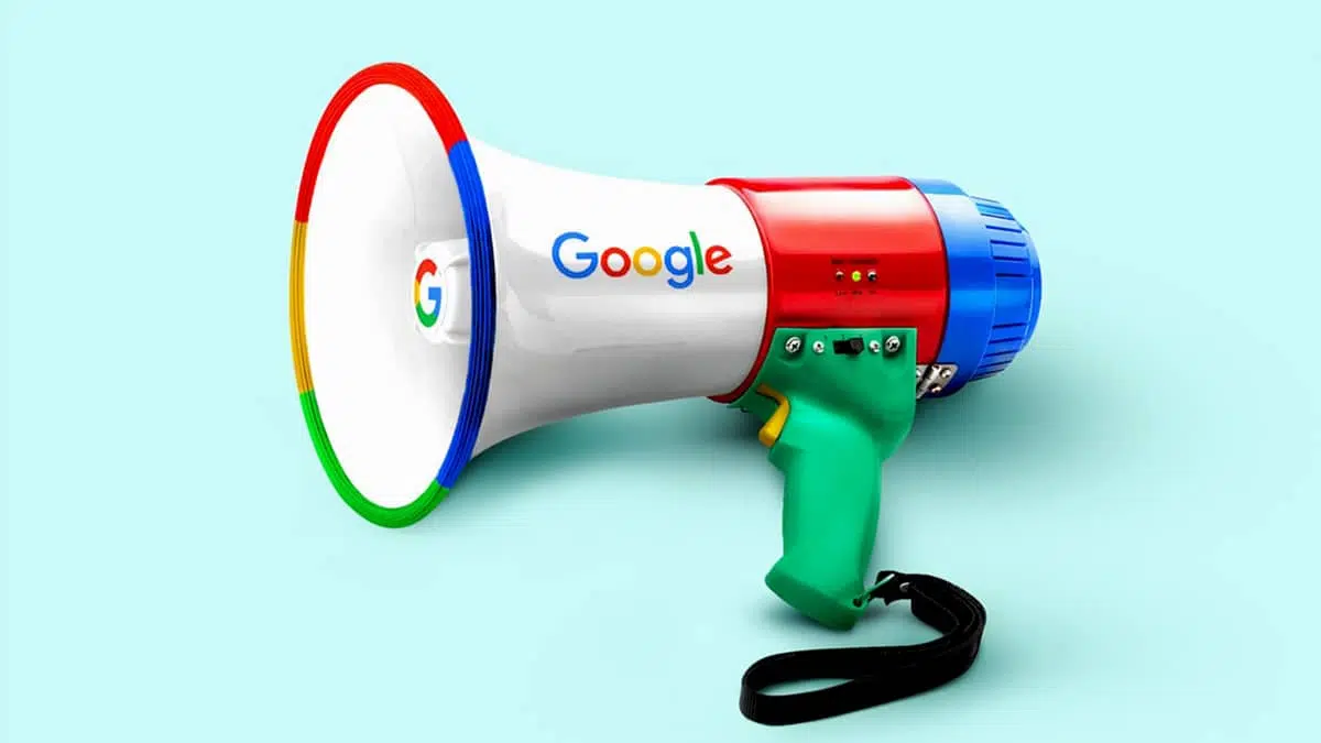 Google branded megaphone