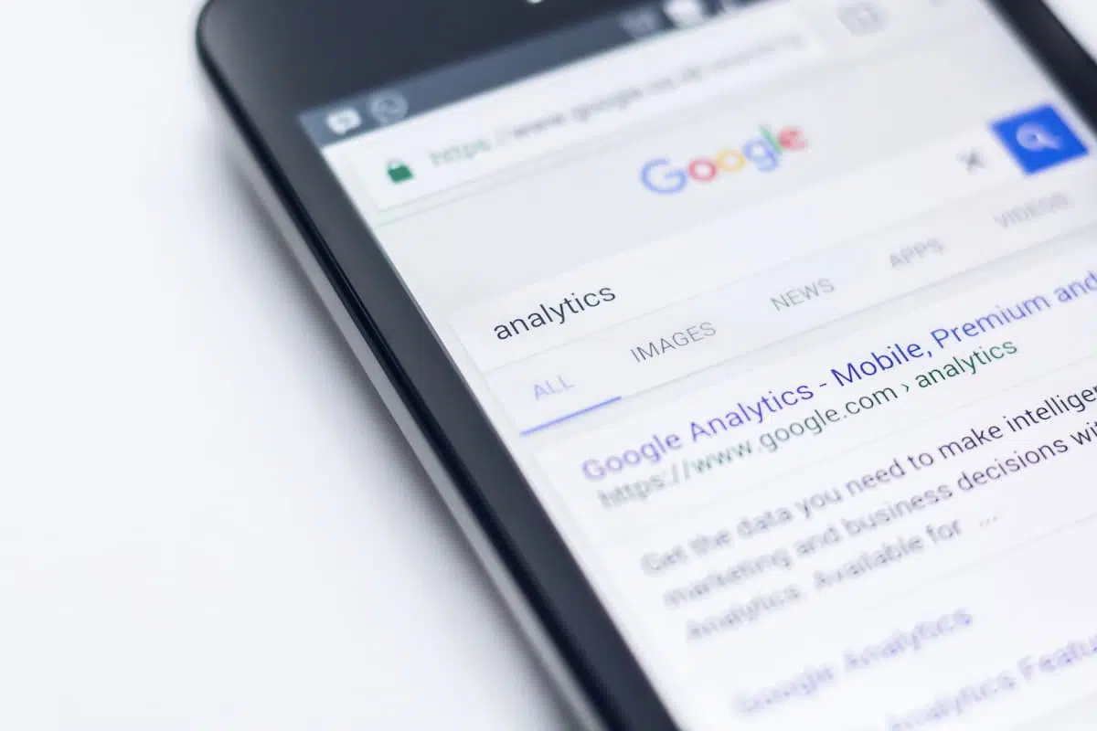 Smartphone search results for analytics