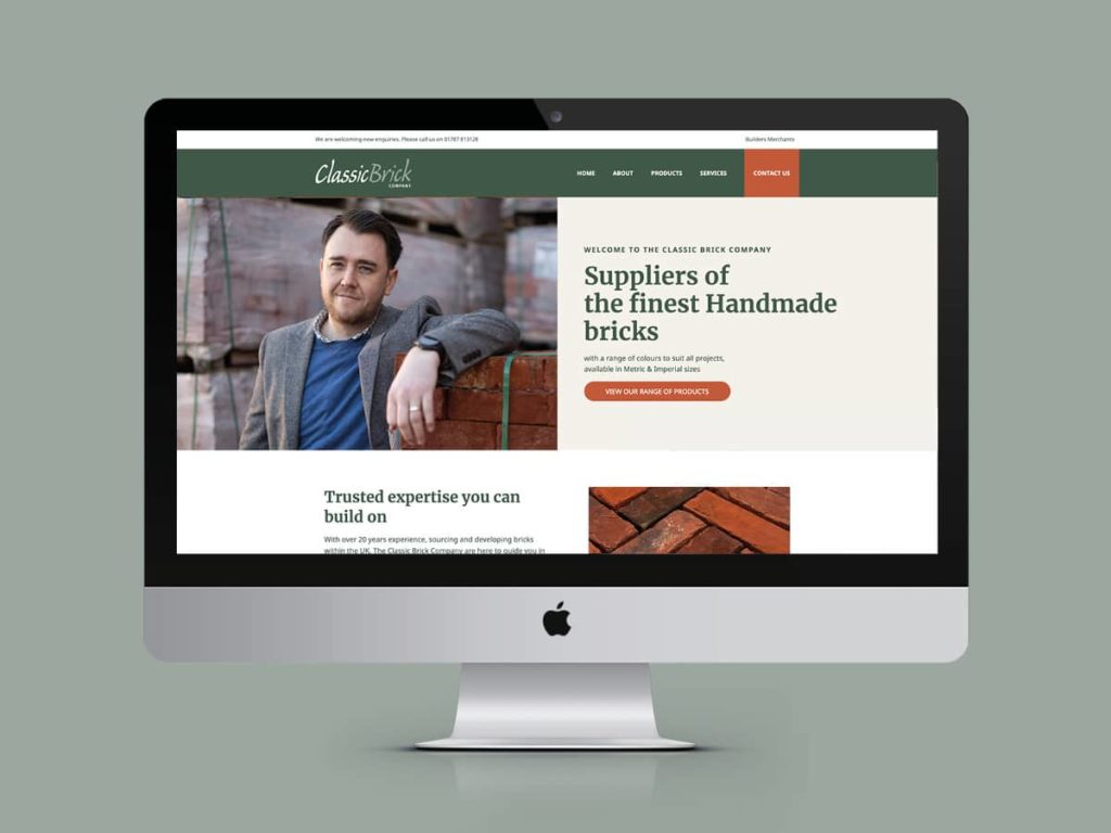 Classic Brick Company - Website Homepage