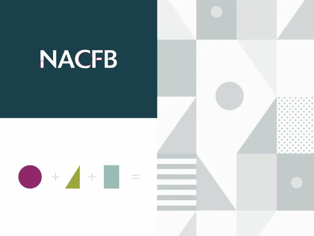 NACFB logo and shapes