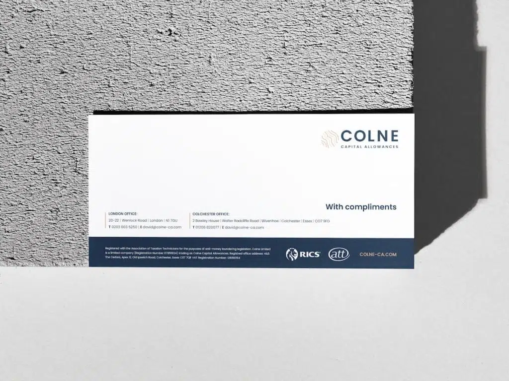 Colne Capital Allowances card