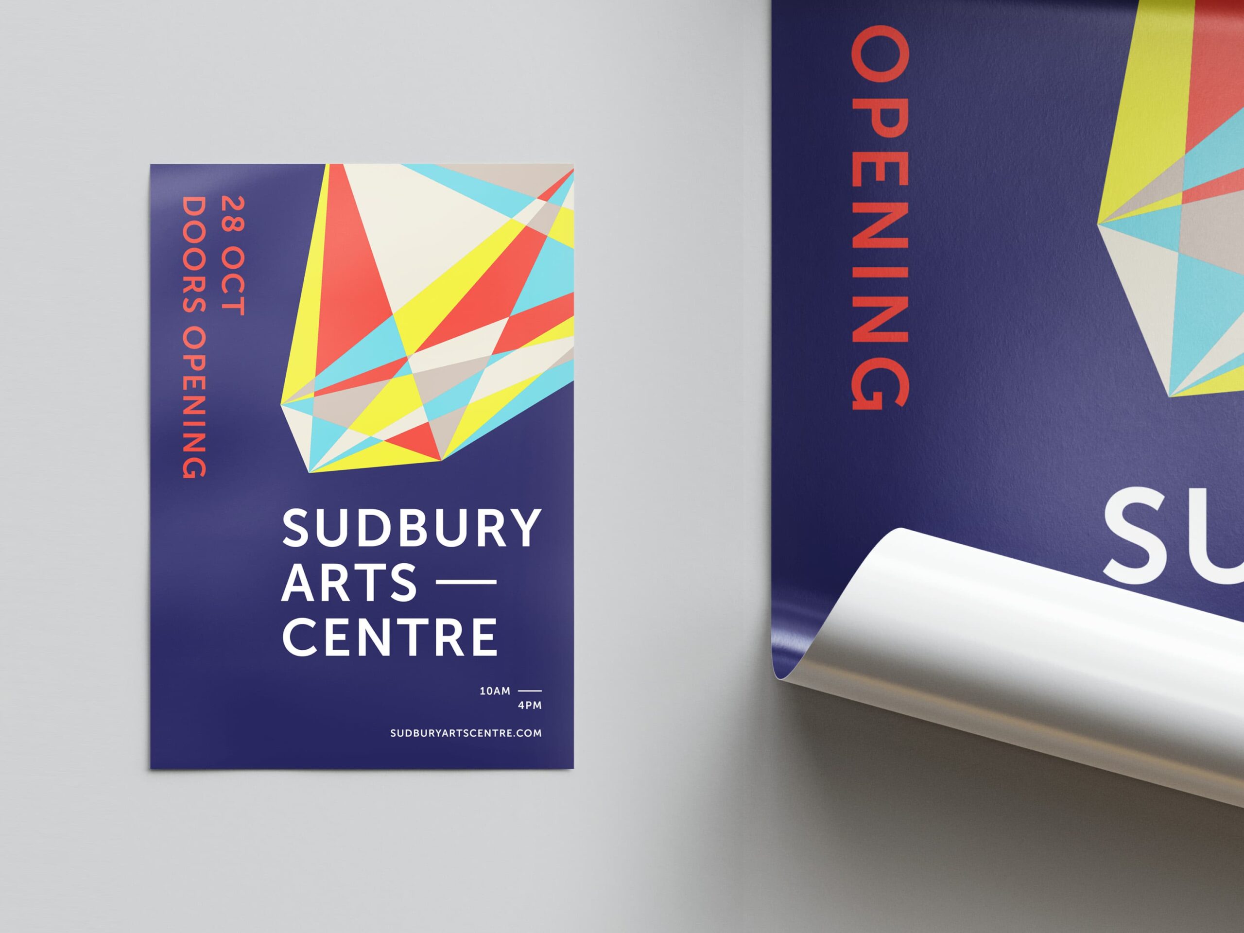 Sudbury Arts Centre opening event poster design